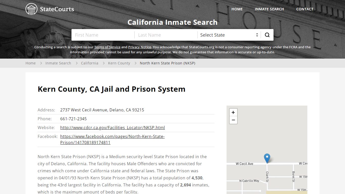 North Kern State Prison (NKSP) Inmate Records Search, California ...